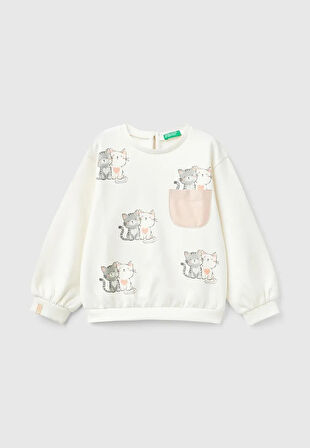 Benetton Kız Bebek Sweatshirt 34JZG10FQ-24K