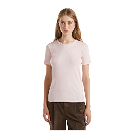  Basic Kısa Kollu Bisiklet Yaka T-Shirt