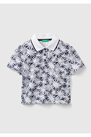 United Colors Of Benetton Kadın / Kız Lila Polo Yaka Tişört (Model Kodu: 224P3Lryc301J )