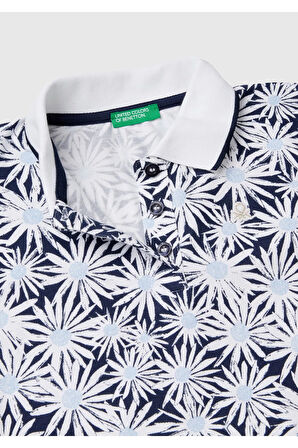 United Colors Of Benetton Kadın / Kız Lila Polo Yaka Tişört (Model Kodu: 224P3Lryc301J )