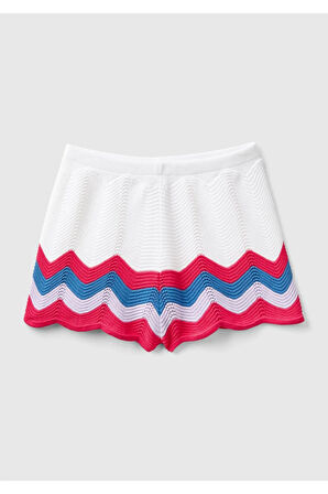 United Colors of Benetton Kız Çocuk Beyaz Şort Model Kodu: 224P1294Q900A