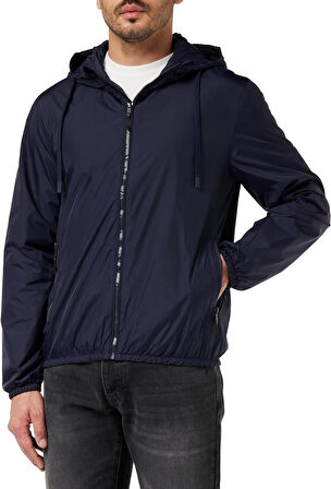 Erkek Kapüşonlu Yağmurluk - Lacivert  | M
