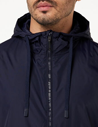 Erkek Kapüşonlu Yağmurluk - Lacivert  | L