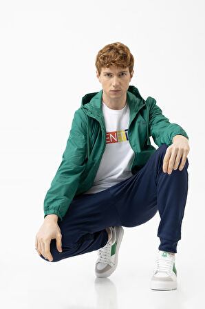 Erkek Kapüşonlu Yağmurluk - Yeşil  | L