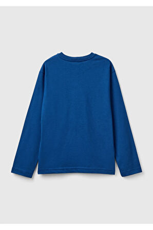 United Colors Of Benetton Erkek Lacivert Tişört (Model Kodu: 3Atng10G7 )