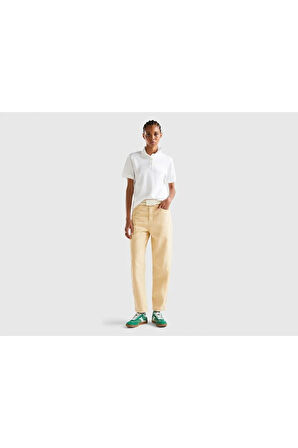 Benetton Kadın Polo Yaka T-Shirt 3WG9D300K-24Y