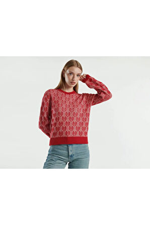 United Colors Of Benetton Kadın / Kız Pembe Kazak (Model Kodu: 124A1435E10Bo )