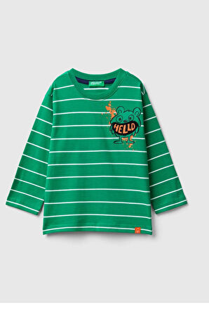 United Colors Of Benetton Erkek Beyaz Tişört (Model Kodu: 224A3I1Xg10Fc )