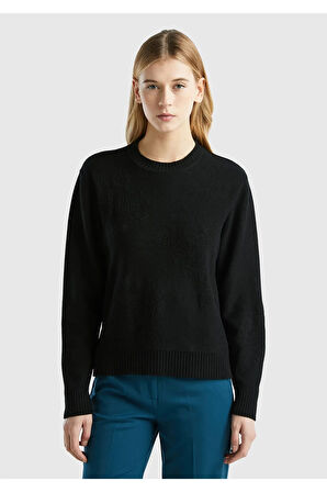 United Colors of Benetton Kadın Siyah Kazak Model Kodu: 124P1235D109W