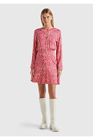 United Colors Of Benetton Kadın / Kız Pembe Elbise (Model Kodu: 124A4Suudv09P )