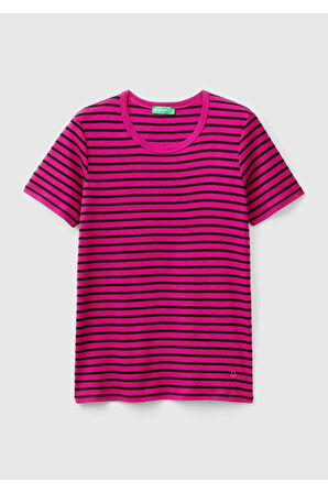 United Colors of Benetton Kadın Haki Tişört Model Kodu: 124A30YSE16A0