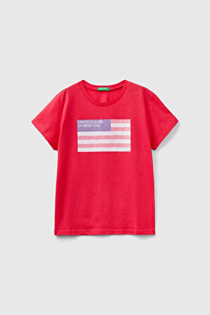 Kız Çocuk Kısa Kollu T-Shirt - Fuşya | 7-8 Yaş