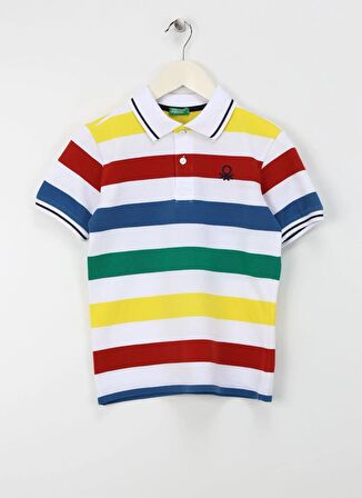 Benetton Çok Renkli Erkek Polo T-Shirt 3EJDC301B