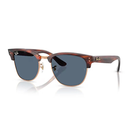 Ray-Ban RBR 0504S 13983A 54 Clubmaster Reverse Unisex Oval Kırçıllı Kahverengi Kombine Güneş Gözlüğü