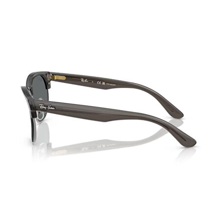 Ray-Ban RB 0504S 670781 54 Clubmaster Reverse Polarize Unisex Kare Şeffaf Füme Kemik Güneş Gözlüğü