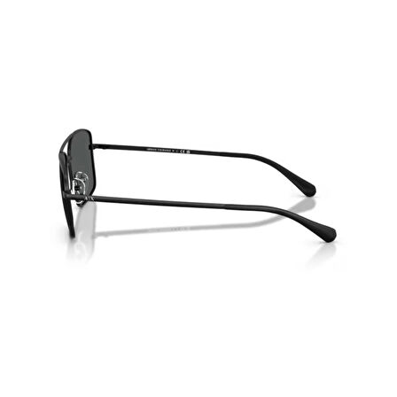 Armani Exchange AEX 2054S 600087 57 Erkek Pilot Siyah Metal Güneş Gözlüğü