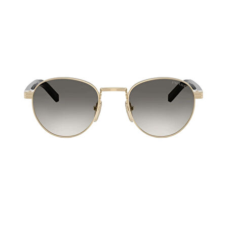 Prada PR B52S ZVN02C 49 Unisex Oval Gold Metal Güneş Gözlüğü