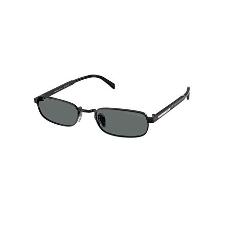 Prada PR B54S 1AB5Z1 54 Unisex Dikdörtgen Siyah Metal Güneş Gözlüğü
