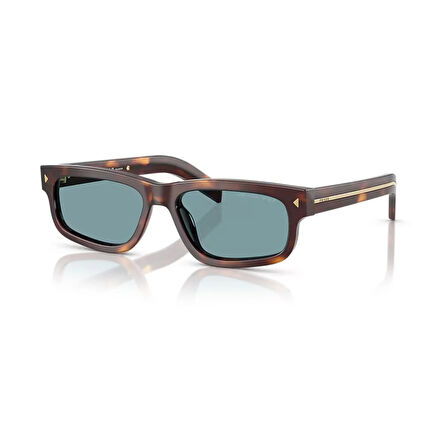 Prada PR B11S 15W04D 55 Unisex Dikdörtgen Kırçıllı Kahverengi Kemik Güneş Gözlüğü