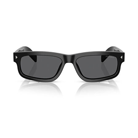 Prada PR B11S 16K731 55 Unisex Dikdörtgen Siyah Kemik Güneş Gözlüğü