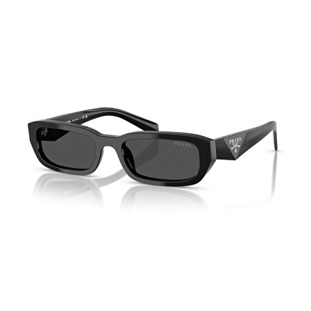 Prada PR B06S 16K08Z 53 Kadın Kare Siyah Kemik Güneş Gözlüğü