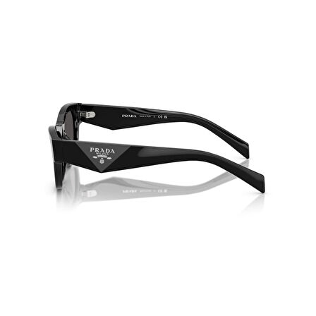 Prada PR B09S 16K08Z 54 Unisex Oval Siyah Kemik Güneş Gözlüğü