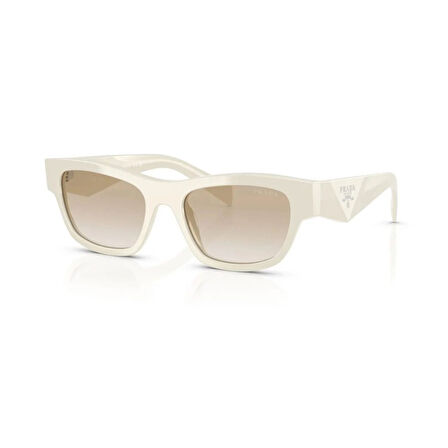 Prada PR B09S 26A80M 52 Unisex Oval Beyaz Kemik Güneş Gözlüğü