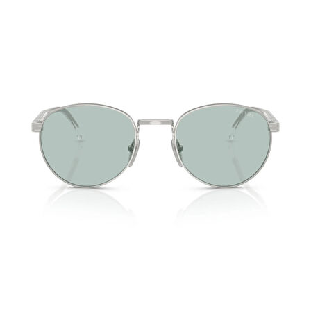 Prada PR B51S 1BC40N 53  Unisex Oval Gri Metal Güneş Gözlüğü