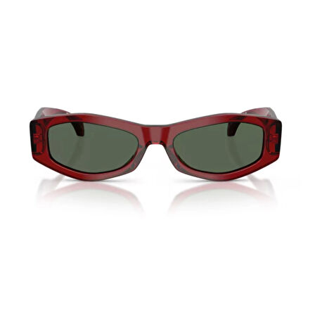 Versace VE 4487 551271 54 Kadın Geometrik Bordo Kemik Güneş Gözlüğü