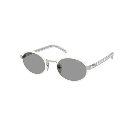 Prada PR B56S 23E50Q 52 Unisex Oval Beyaz Kombine Güneş Gözlüğü