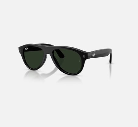 Ray-Ban Meta Avıator Gen 3 Parlak Siyah Trs G. Green S54 C601/1M54 300BB8780  RW4016