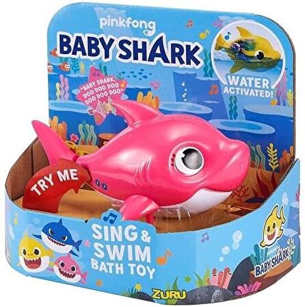 Giochi Baby Shark Yüzen ve Sesli Figür Banyo Oyuncağı Pembe (GKO: 7201)