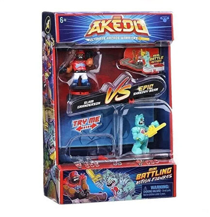 Akedo 2Li Paket Slam Granderson vs Shreddy Bear AKE01000-14216