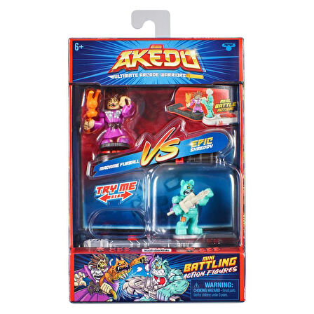 Akedo S2 2Li Paket AKE06000 Aksiyon Figür Madame Furball vs Epic Shreddy