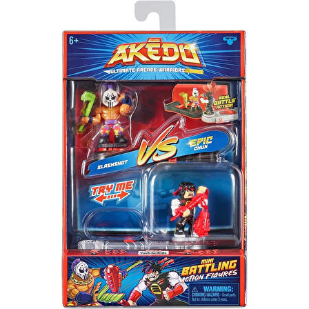 Akedo S2 2Li Paket AKE06000 Aksiyon Figür Slashshot vs Epic Chux