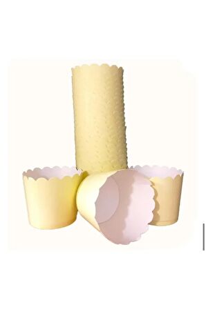 Cupcake Kapsül Makaron Sarı 25'li kapsül