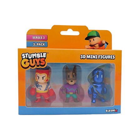 TUY23000 Stumble Guys 3lü Mini Figür
