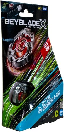 Beyblade X Scythe Incendio 4-60T Başlangıç Seti + Fırlatıcı - Takara Tomy Orijinal Beyblade Oyuncağı