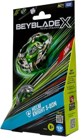 Beyblade X Helm Knight 3-80N Başlangıç Seti – Takara Tomy Orijinal Metal Beyblade + Fırlatıcı