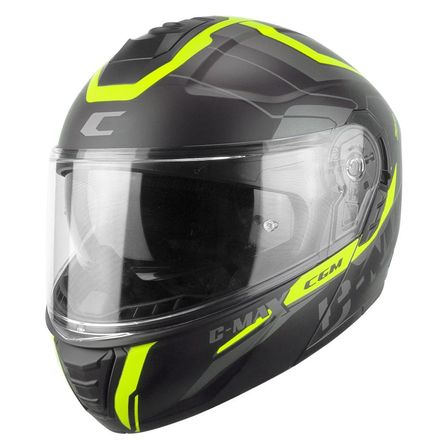 CGM 569G C-MAX CITY Çene Açılır Kask Siyah/Sarı-M