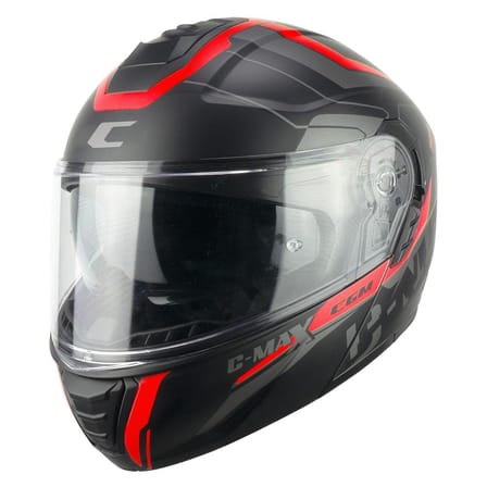 CGM 569G C-MAX CITY Çene Açılır Kask Siyah/Kırmızı-S