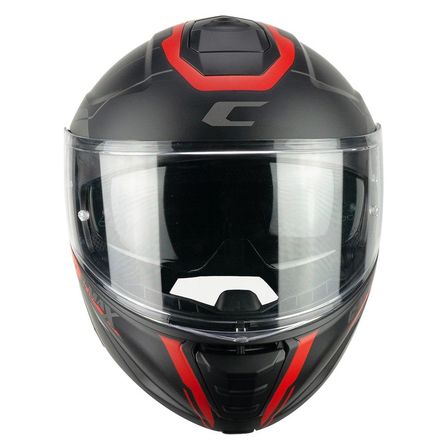 CGM 569G C-MAX CITY Çene Açılır Kask Siyah/Kırmızı-M