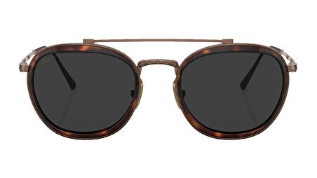 PERSOL  5008-ST 801648 51  Erkek/Kadın KAHVE Yuvarlak Çerçeve Güneş Gözlüğü