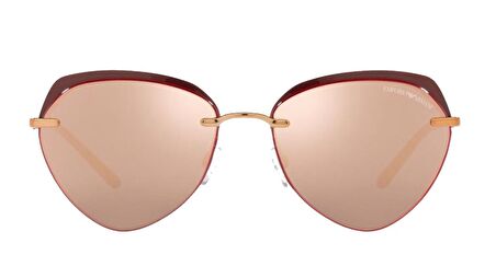 EMPORIO ARMANI  2133 30117J 57  Unisex ROSE Geometrik Çerçeve Güneş Gözlüğü