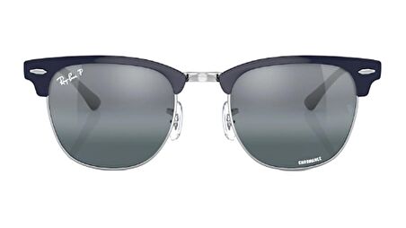 RAY-BAN  3716 9254/G6 51 CLUBMASTER METAL Unisex GÜMÜŞ Köşeli Çerçeve Güneş Gözlüğü