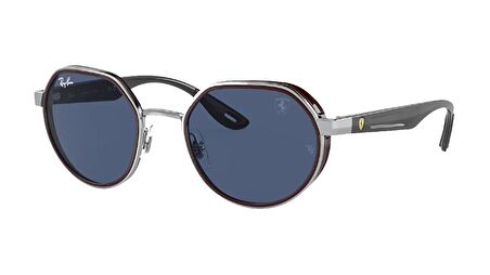 RAY-BAN FERRARI  3703M F077/80 51  Erkek GÜMÜŞ Yuvarlak Çerçeve Güneş Gözlüğü