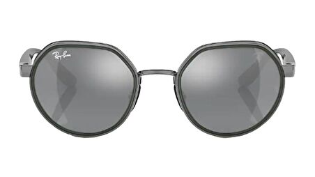 RAY-BAN FERRARI  3703M F078/6G 51  Erkek GÜMÜŞ Yuvarlak Çerçeve Güneş Gözlüğü