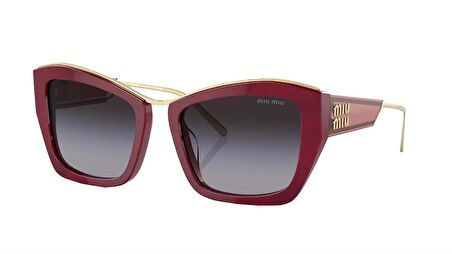 MIU MIU  02YS 16H09S 55  Kadın BORDO Köşeli Çerçeve Güneş Gözlüğü