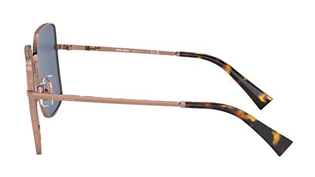 MIU MIU  51Y ZVF-1V1 60  Kadın GOLD Köşeli Çerçeve Güneş Gözlüğü