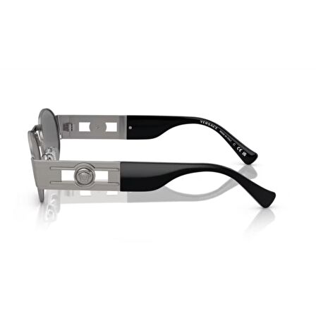 Versace 2264 10016G 56 Unisex Oval Gümüş Metal Güneş Gözlüğü